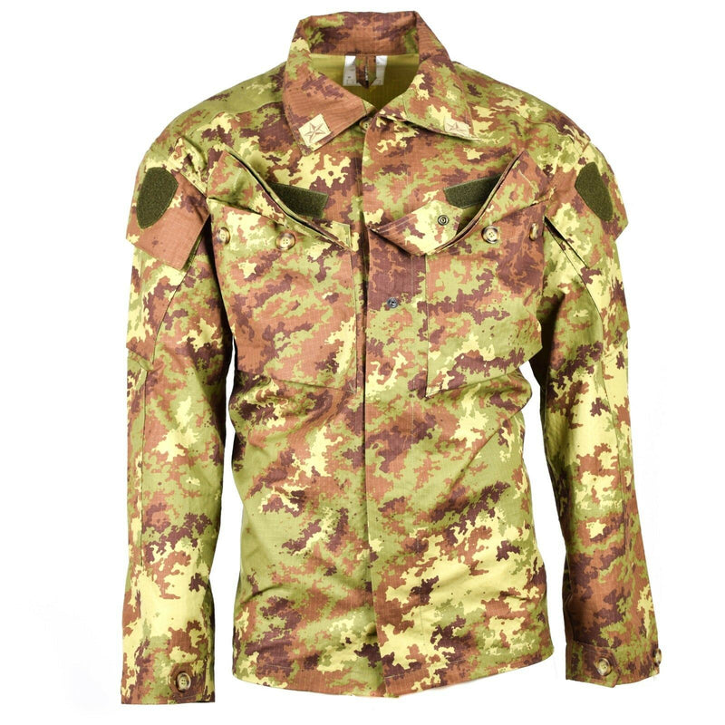 Äkta italienska armé rip stop vegetato camo acu jacka stridsfält skjorta ny