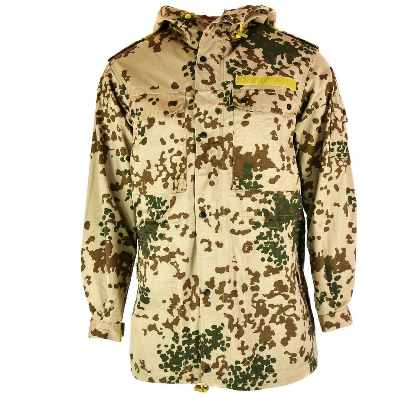 Äkta tyska arméfältjacka Parka arméutgåva huva öken strid tropisk