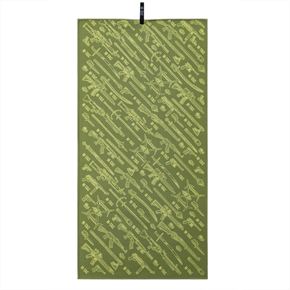 M-TAC Mikrofiberhandduk 150x75cm Snabbtorkande Utomhusresor Camping Grön