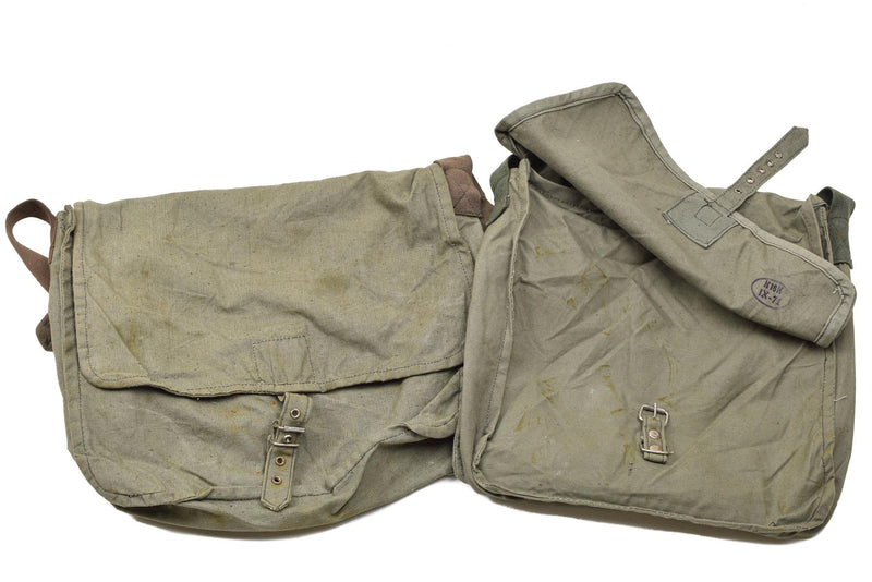 Original bulgarisk militär oliv axelväska justerbar rem utomhusresor