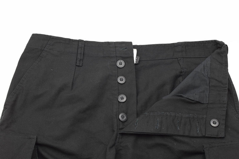 Mil-Tec Brand German Army Style Black Prewashed Molskin Bermuda Military Shorts