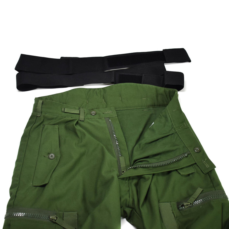 Äkta svenska termiska tankbyxor M90 Olive BDU -byxor med hängslen övergripande nya