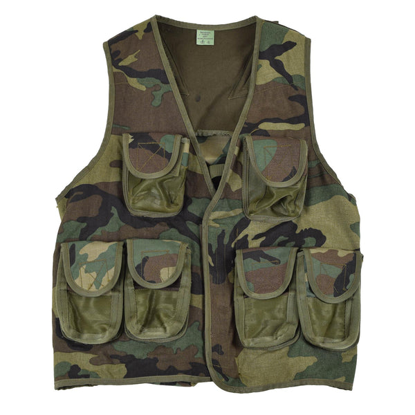 Original Nato Tactical Vest Woodland Camouflage Multi Pockets Field Army New