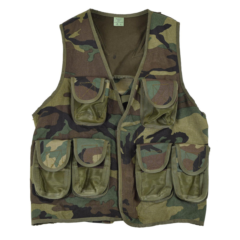 Original Nato Tactical Vest Woodland Camouflage Multi Pockets Field Army New