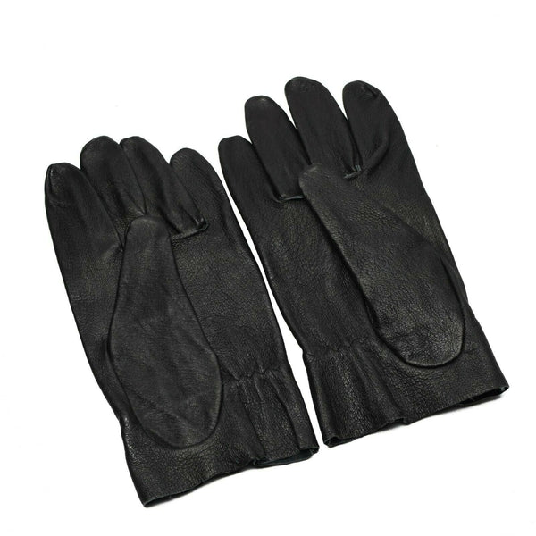 Original tjeckiska arméstridsläderhandskar. Äkta svart läder nytt
