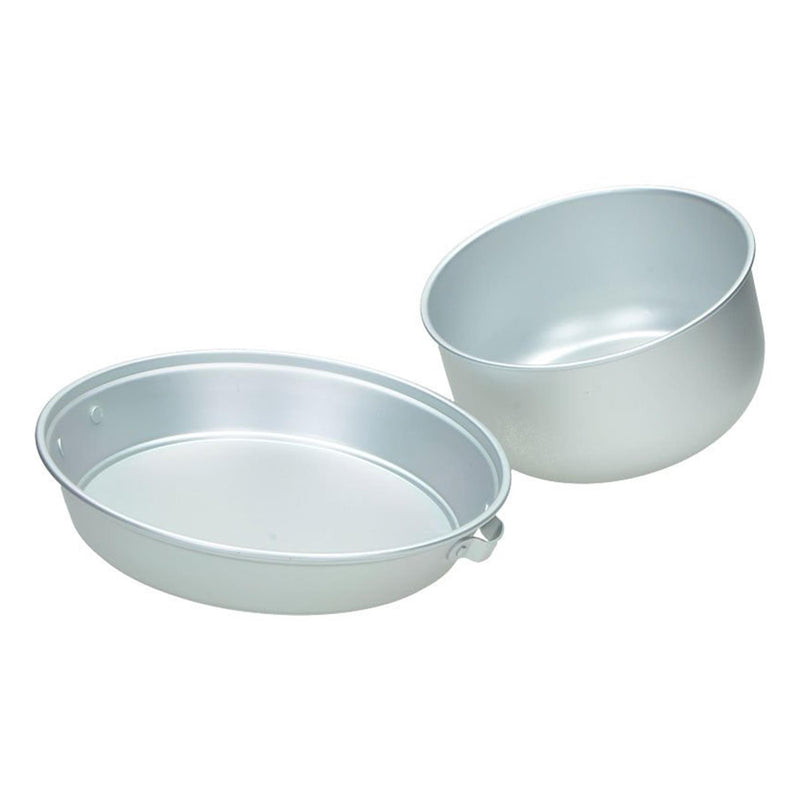 MIL-TEC CAMPING STOVE SET utomhus köksredskapskit Alkoholbrännare Aluminiumpanna