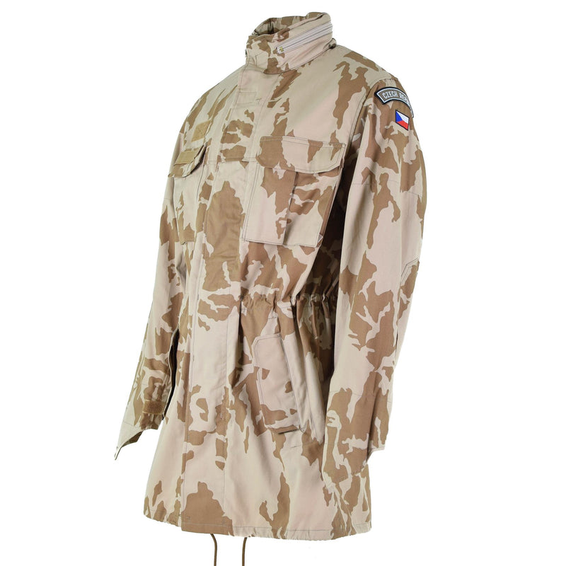Original tjeckisk armé parka vindtät jacka bdu öken camo militäröverskott nytt