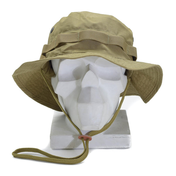Mil-Tec Brand Military Style Coyote Boonie Hat RipStop Lightweight Camping Cap