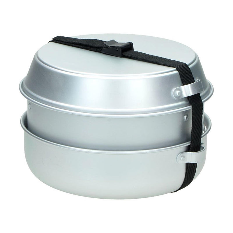 MIL-TEC CAMPING STOVE SET utomhus köksredskapskit Alkoholbrännare Aluminiumpanna