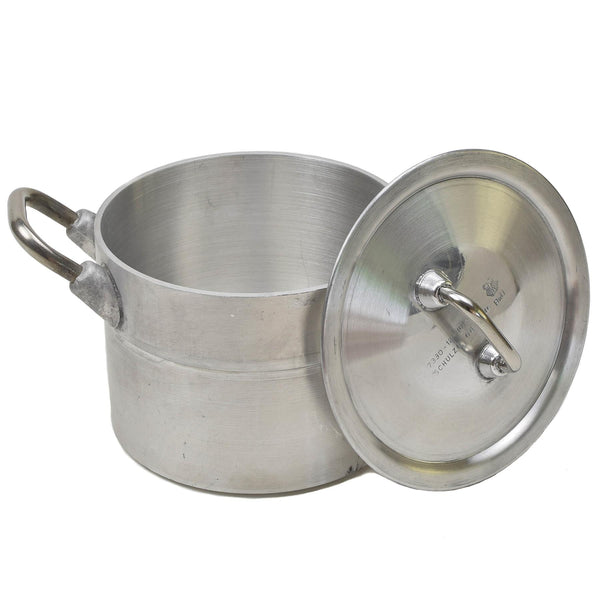 Original tysk militär aluminium 2 liter potten lock vandring bw armé mess kit ny