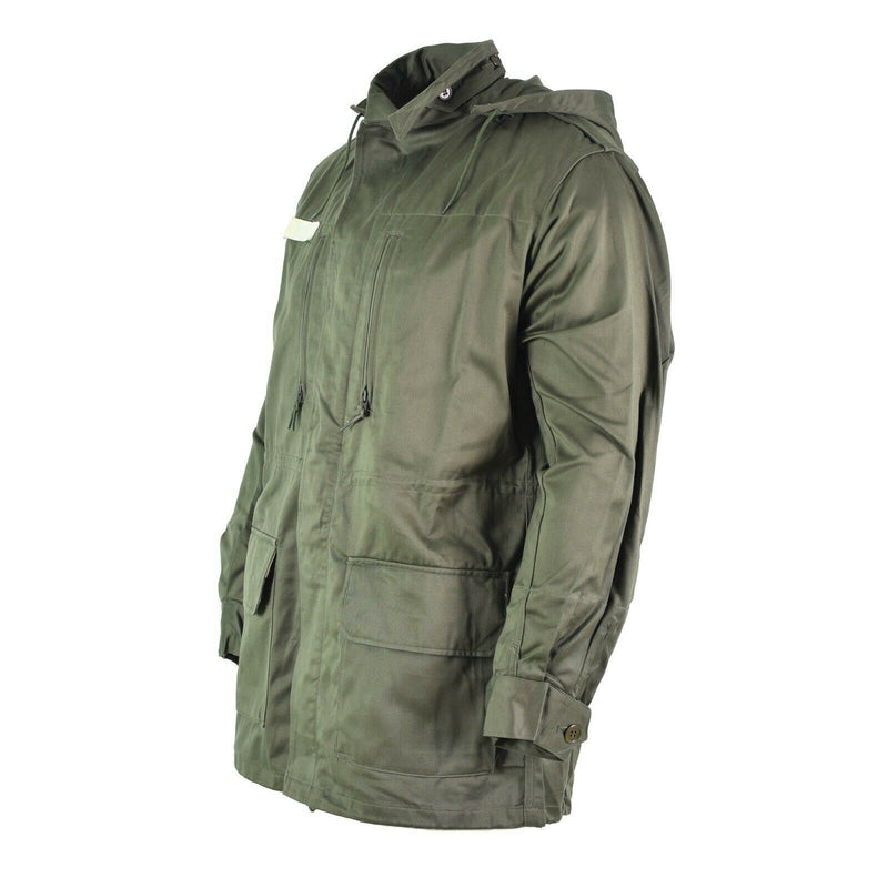 Original French Army Olive OD Jacket Trötthet Combat Military Hooded Parka Sateen