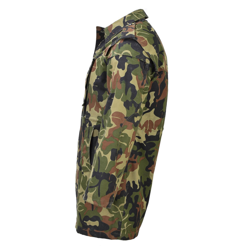 Original rumänska militär parka m93 camo blad huva långjacka taktisk ny