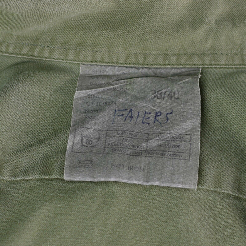 Original British Army Shirt O.D Grön militärtjänst långärmad BDU BDU