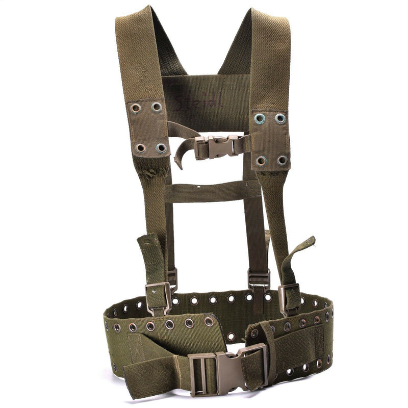 Original German Army Webbing System 4 PCS Tactical Belt Harness Loating Kit