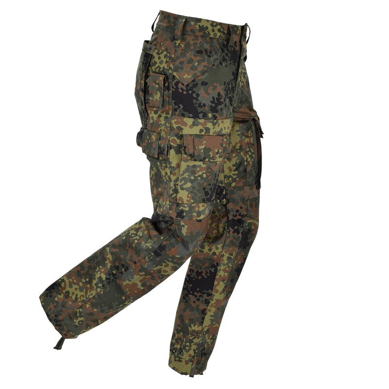 Leo Kohler Army Combat Tactical Pants Flecktarn Camo tvingade lastfältbyxor