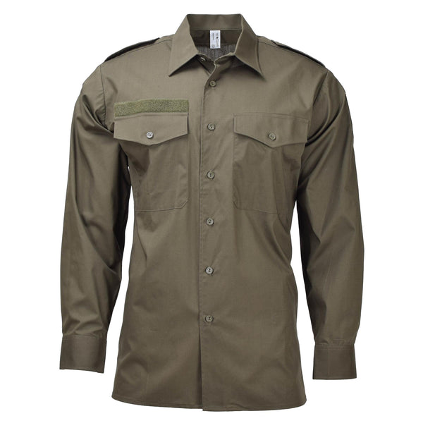 Original Österrikiska militärsvapen Forces Olive Shirts Field Classic Service New