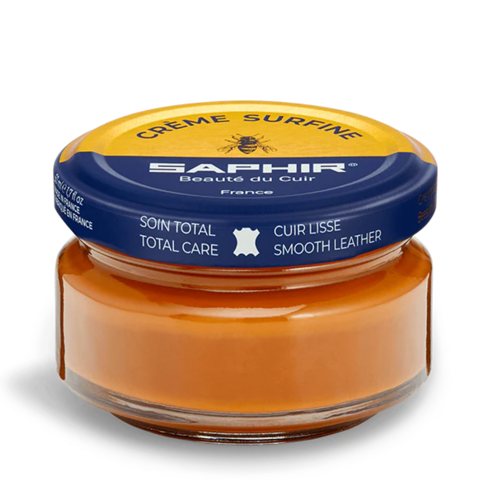 Saphir Creme Surfine Läder Skovård Cream Smooth Läder 50ml Ljusbrun