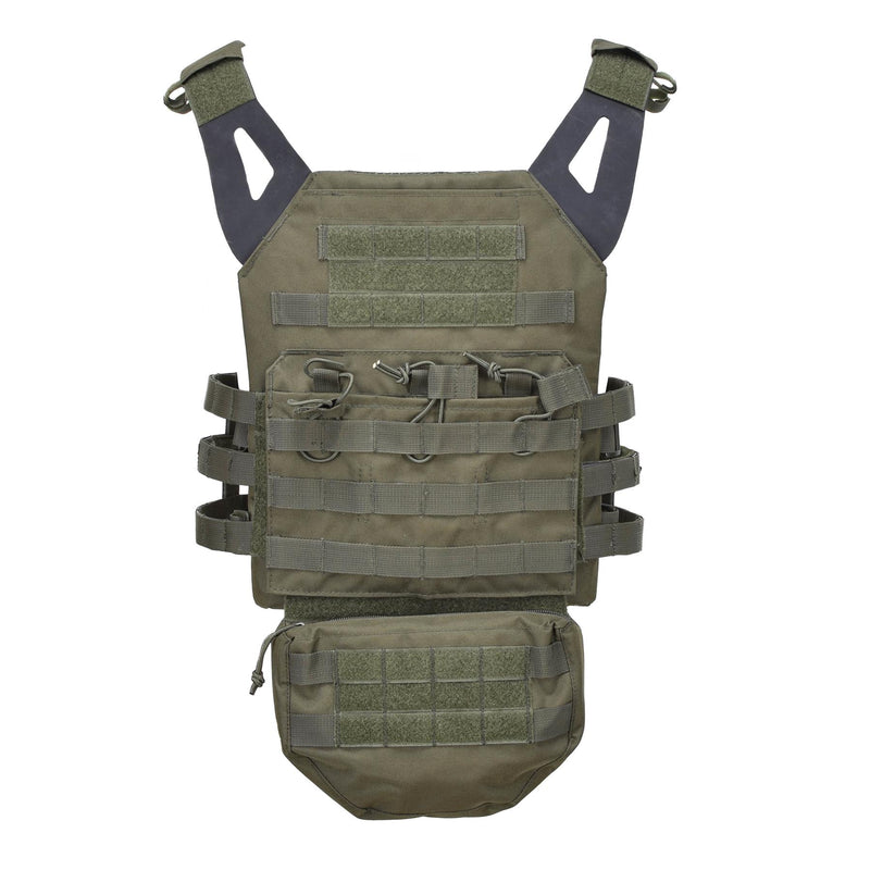Mil-Tec Dropdown Pouch Molle Type Liten Tactical Utility Bag Front Panel Olive
