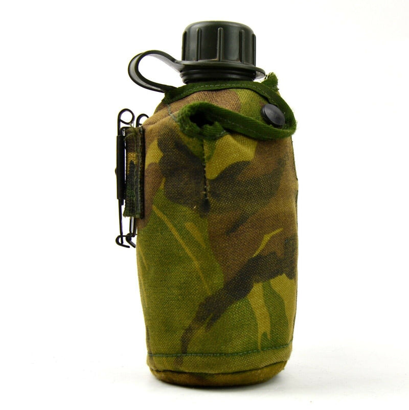 Original Nederländerna Dutch Army Canteen med kopp och täck Alice Clips