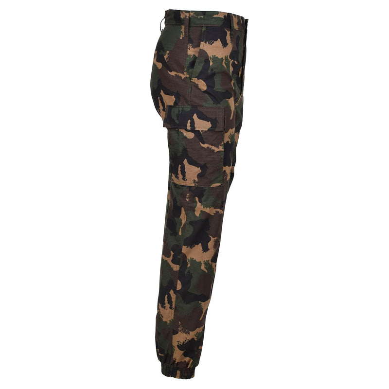 Original ungerska militära sommarfältbyxor M1990 Woodland Camo Ripstop New