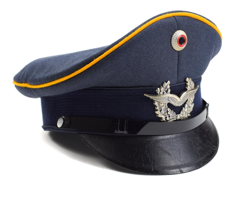 Äkta tyska arméns visirkap. Flygstyrkor militär toppade hatt luftware ny