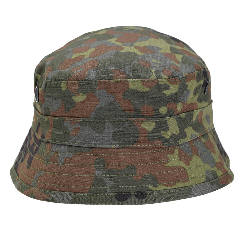Tacgear Brand German Army Style Boonie Hat Flecktran Camo Ripstop Bucket Hat