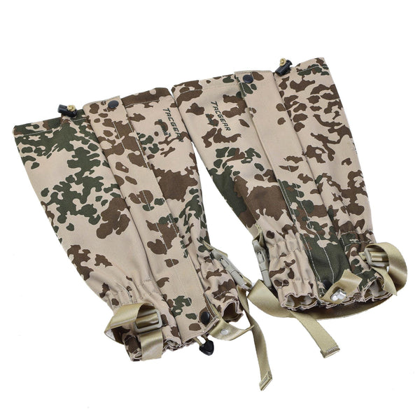 Tacgear Brand Leg Gaiters Waterproof German BW Tropical Camo Metal Hooks New