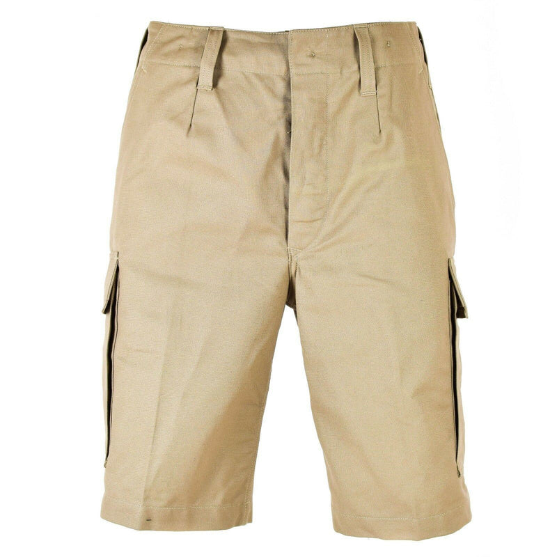 Äkta tyska arméfrågor Molskin Shorts Hållbar last Summer Khaki Beige New