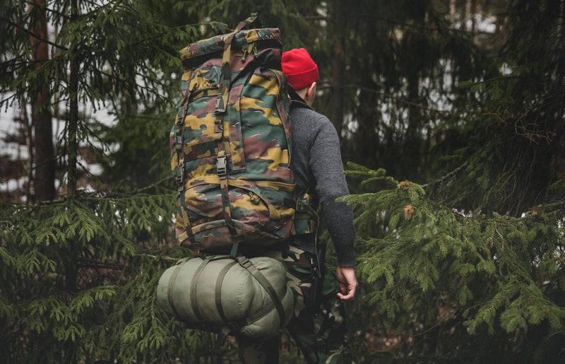 Original Belgien militär taktisk fält ryggsäck Stor 110L vandring campingväska