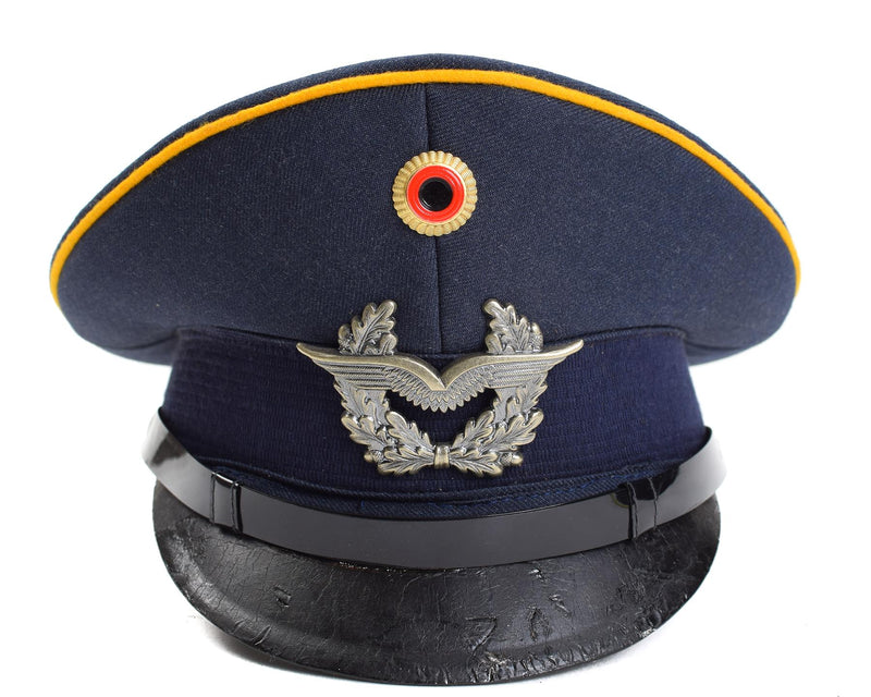 Äkta tyska arméns visirkap. Flygstyrkor militär toppade hatt luftware ny