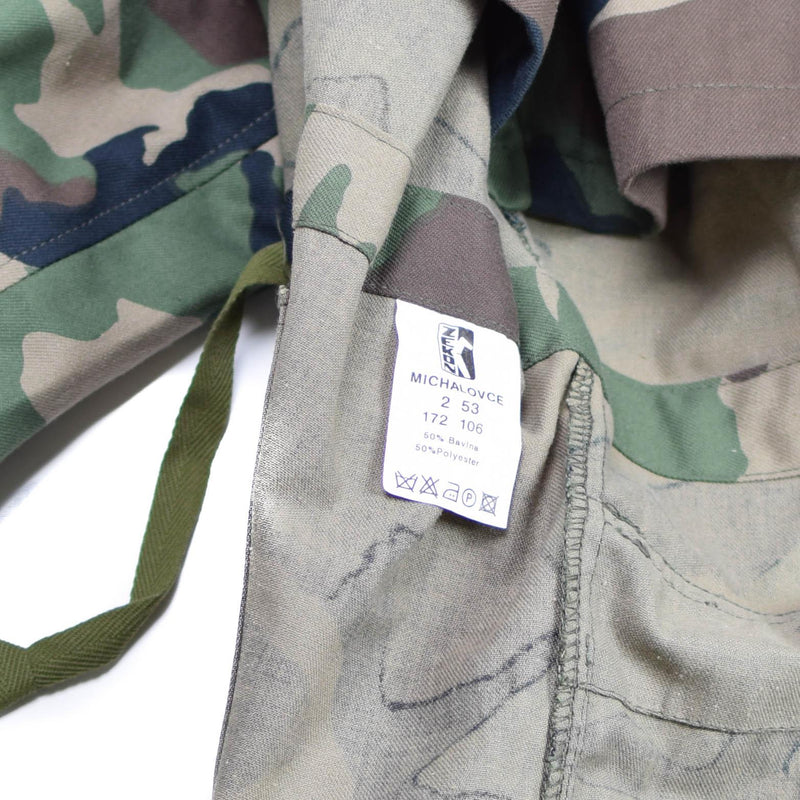Original vintage Slovakisk arméfältjacka M97 Camo Military Combat Parka Ny