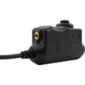 Earmor M51-MID PTT Adapter Midland Radio Headset Wired Tactical Gear Svart