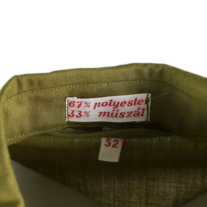 Äkta ungerska arméskjorta Khaki Officer Military Long Sleeve New