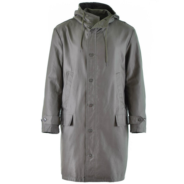 Äkta tyska armé parka oliv militär överskott jacka lång kappa od vintage ny