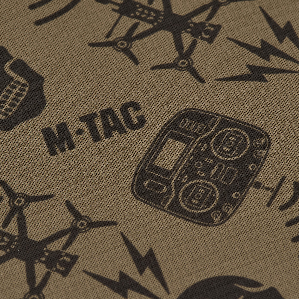 M-TAC Microfleece Hals Damask Drone Mönster Tactical Outdoor Scarf Tan