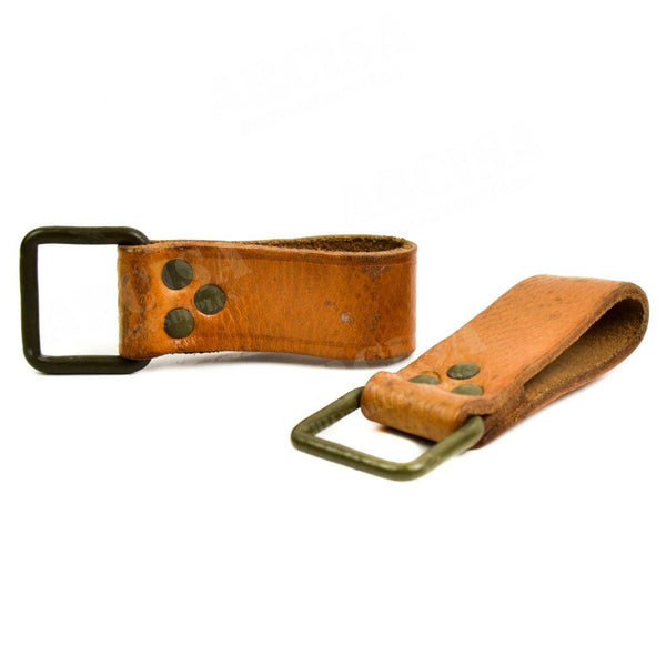 Original CZ CZECH ARMY BROWN LEATHER BELE LOOP SUSENTERS WEBBING