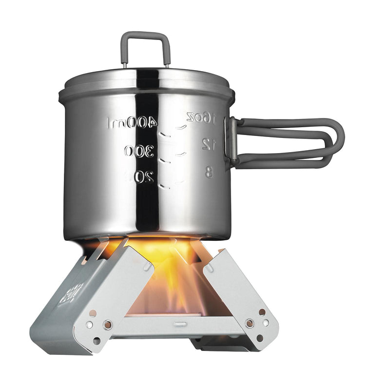 Ebit Cooking Stove Bushcraft Small Foldble Camp Cooker Pocket 2x27g fast bränsle