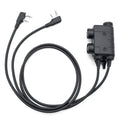 Earmor Dual PTT Adapter Kenwood Baofeng 2 Pin Wired Tactical Headset Svart