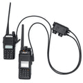 Earmor Dual PTT Adapter Kenwood Baofeng 2 Pin Wired Tactical Headset Svart
