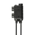 Earmor Dual PTT Adapter Kenwood Baofeng 2 Pin Wired Tactical Headset Svart