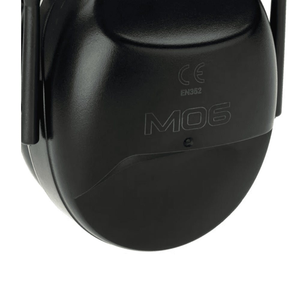 EARMOR M06A Passivt hörselskydd 24dB NRR Arbetssäkerhet Utomhus Svart