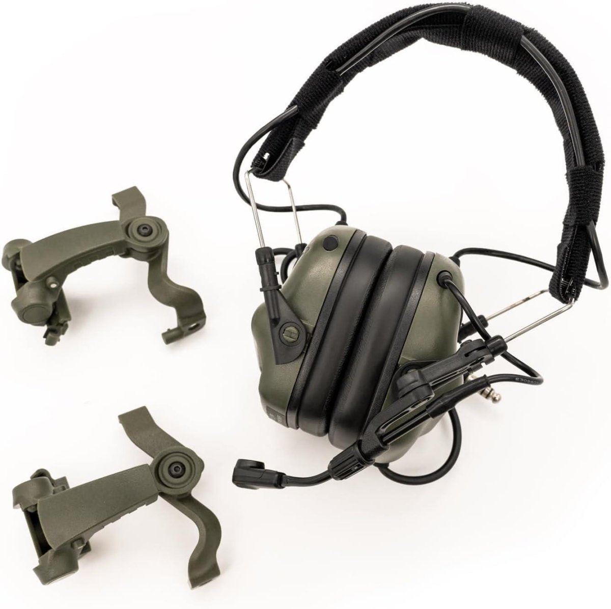 EARMOR M32X Plus elektroniskt hörselskydd ARC Rail Headset Olive