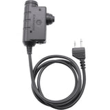 Earmor M51-MID PTT Adapter Midland Radio Headset Wired Tactical Gear Svart