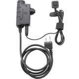 Earmor M52 PTT Adapter Midland 2 Pin Wired Tactical Headset Kabel Svart