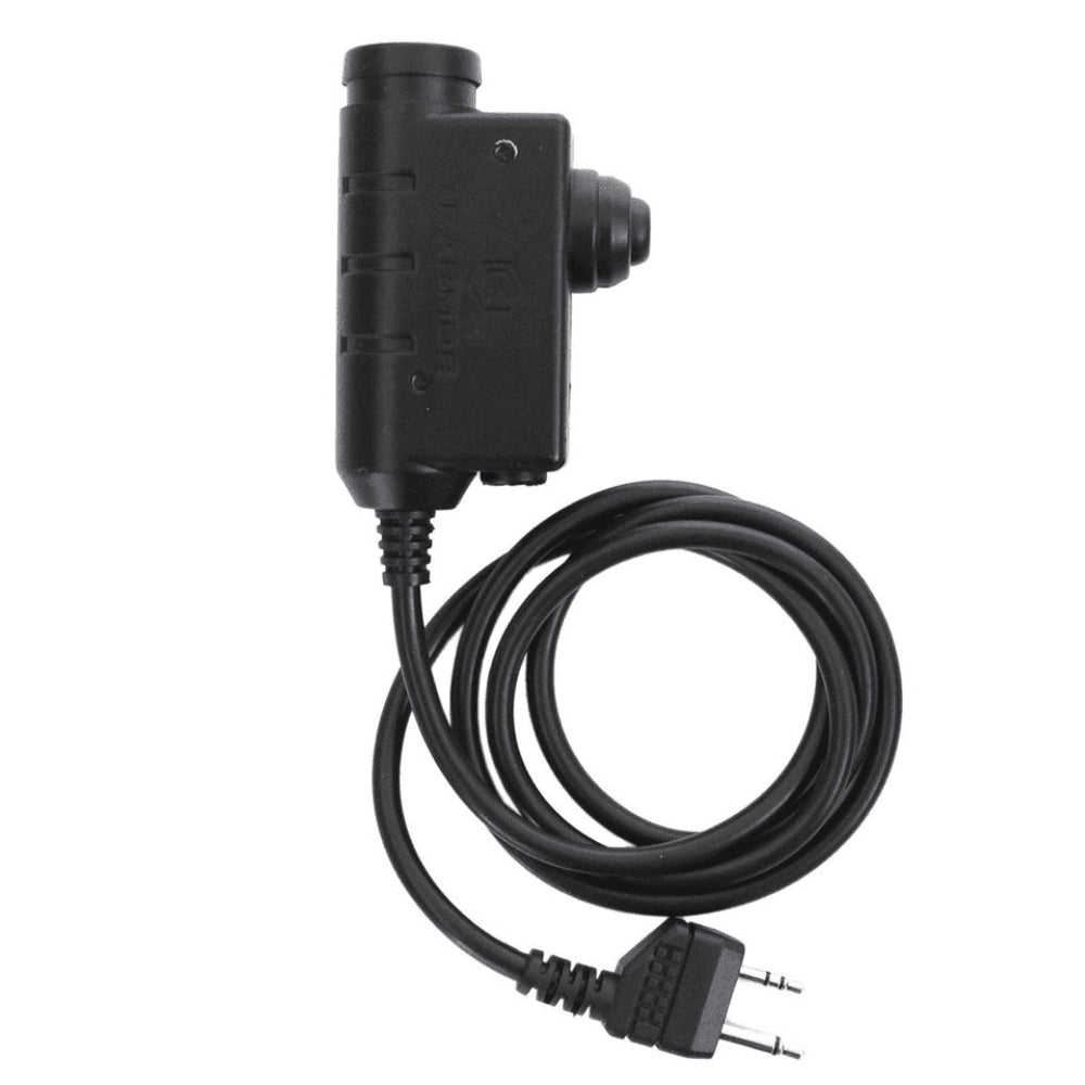 Earmor M52 PTT Adapter Midland 2 Pin Wired Tactical Headset Kabel Svart