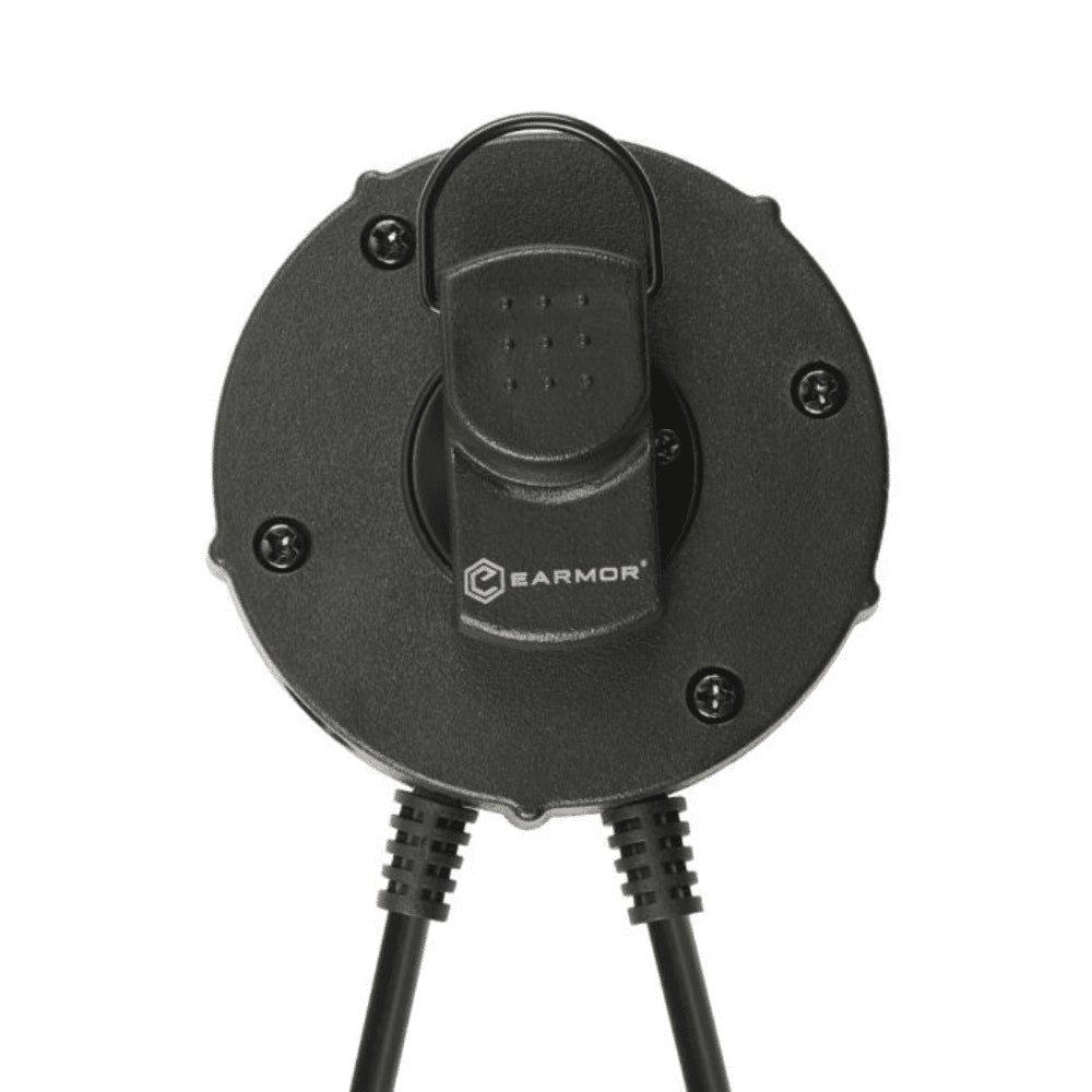 EARMOR M55 PTT Adapter Kenwood Baofeng 2-Pin Radio Headset Adapter Svart