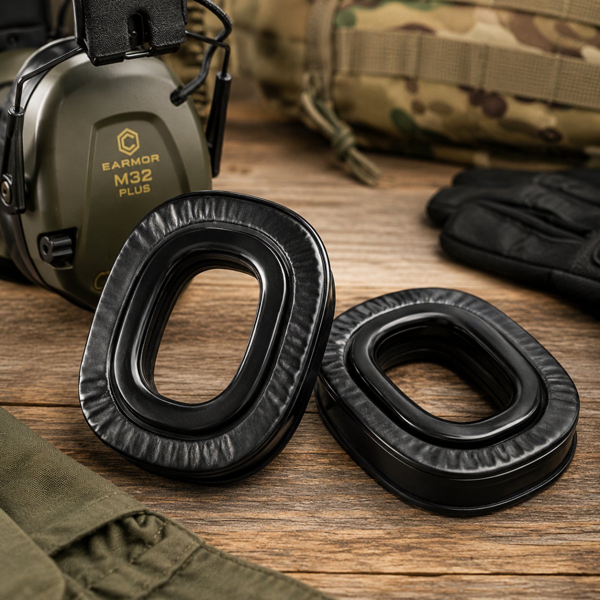 EARMOR S33B Silikongel öronkuddar Ersättning M31 M32 Plus Headset Svart