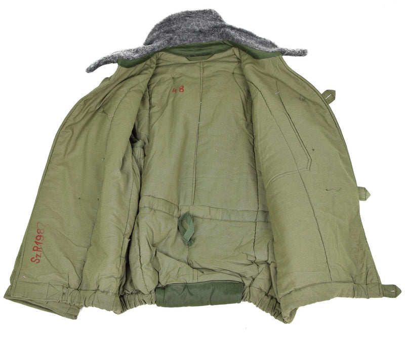 Äkta ungerska armé quiltade jacka m65 päls krage varm vinter varm parka ny