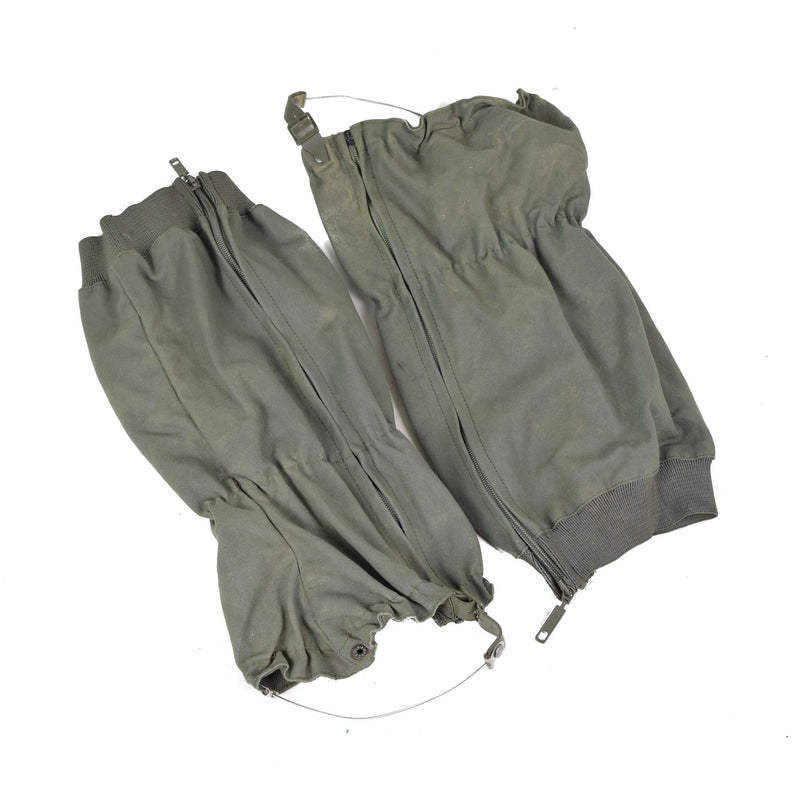 Autentiska franska militära trupper Combat Gaiters od oliv militäröverskott