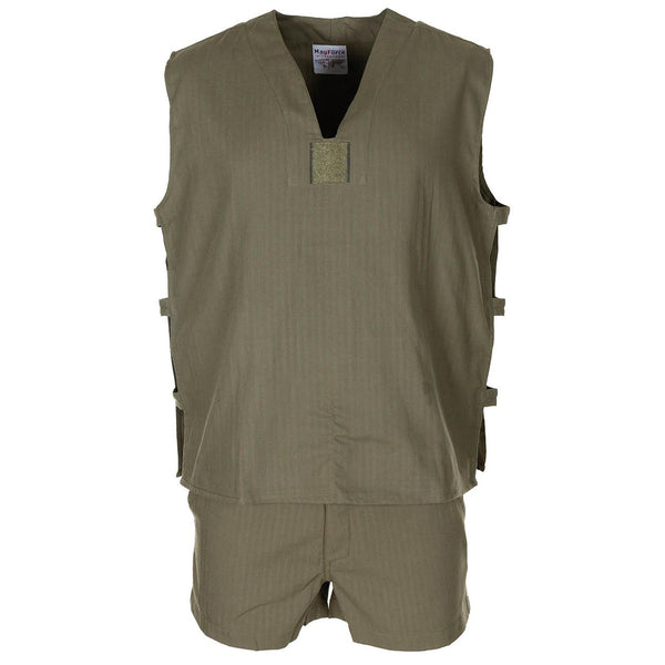 Original French Military Jungle Sleeveless Olive Shirt Tactical Lightweight New